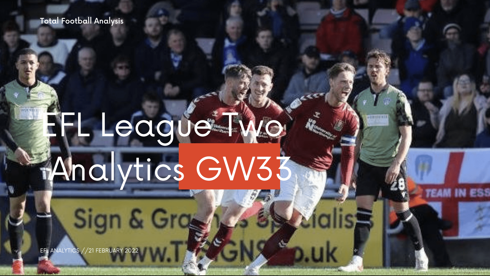 EFL League Two GW33 analytics reports – data viz and stats Post feature image