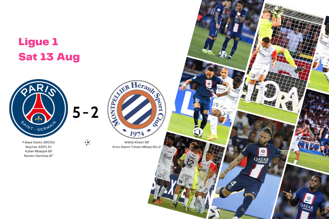 Ligue 1 2022/23: PSG vs Montpellier - data viz, stats and insights