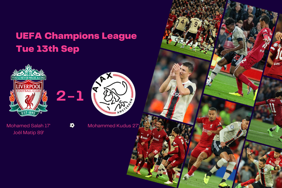 UEFA Champions League 2022/23: Liverpool vs Ajax - data viz, stats and insights