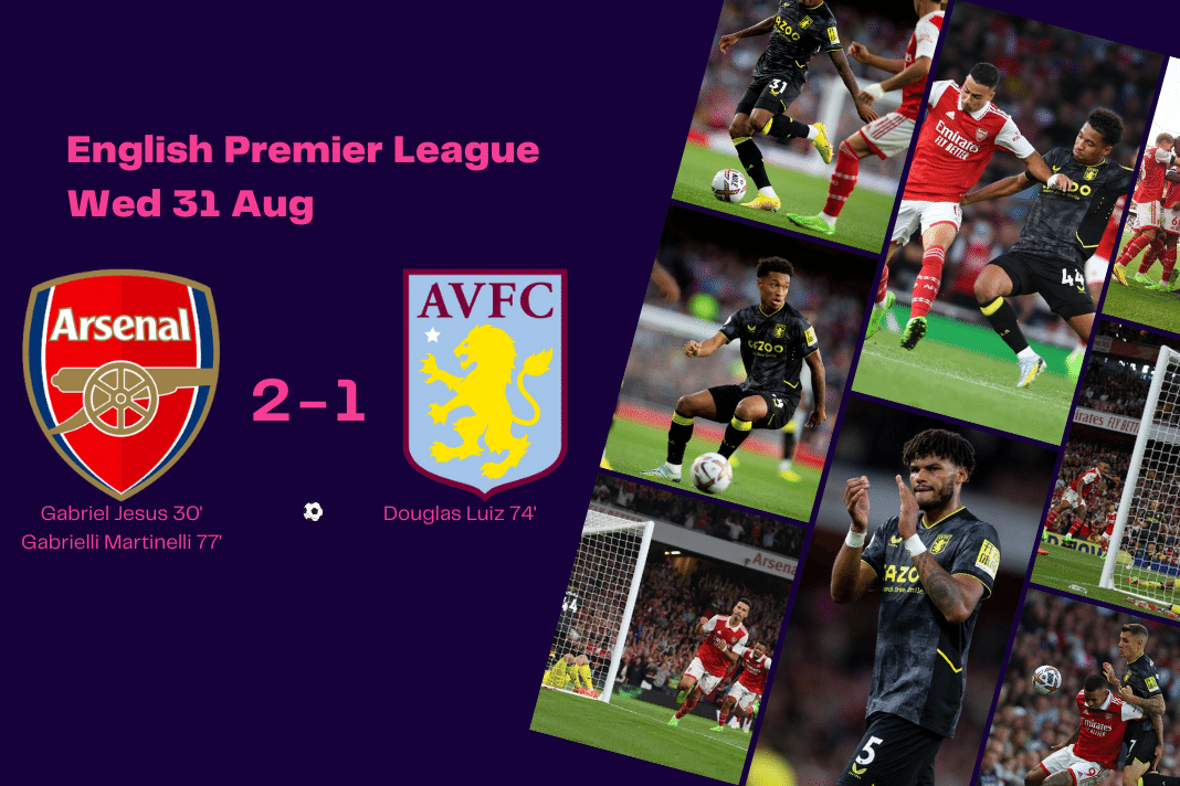 Premier League 2022/23: Arsenal vs Aston Villa - data viz, stats and insights