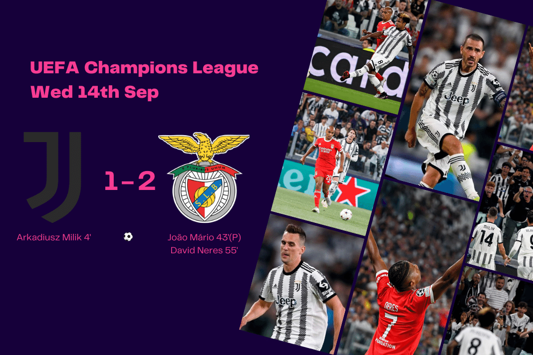 UEFA Champions League 2022/23: Juventus vs Benfica - data viz, stats and insights