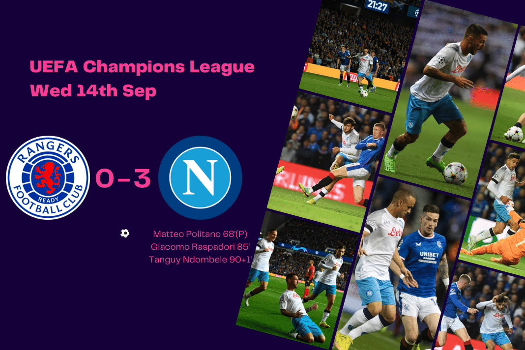 UEFA Champions League 2022/23: Rangers vs Napoli - data viz, stats and insights