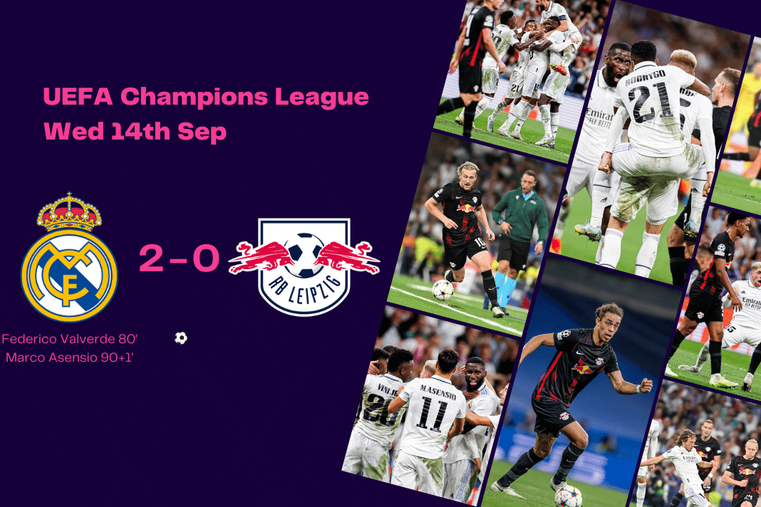 UEFA Champions League 2022/23: Real Madrid vs RB Leipzig - data viz, stats and insights