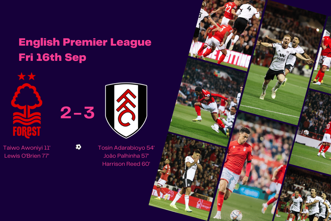 Premier League 2022/23: Nottingham Forest vs Fulham - data viz, stats and insights