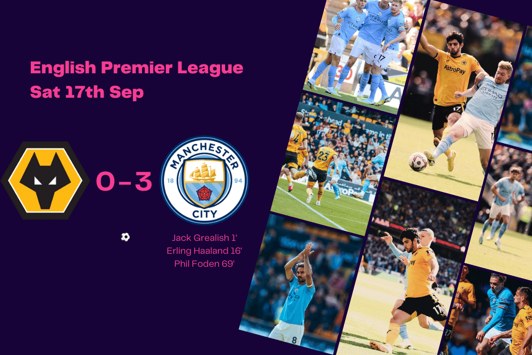 Premier League 2022/23: Wolves vs Man City - data viz, stats and insights