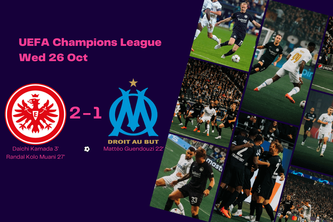 UEFA Champions League 2022/23: Frankfurt vs Marseille - data viz, stats and insights