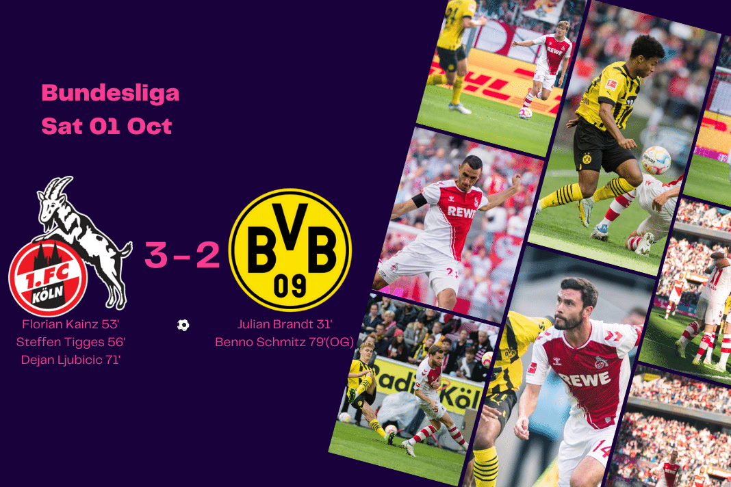 Bundesliga 2022/23: FC Köln vs Borussia Dortmund - data viz, stats and insights