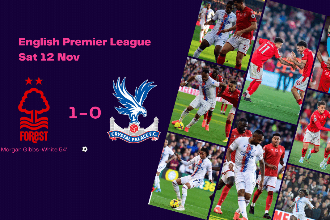 Premier League 2022/23: Nottingham Forest vs Crystal Palace - data viz, stats and insights