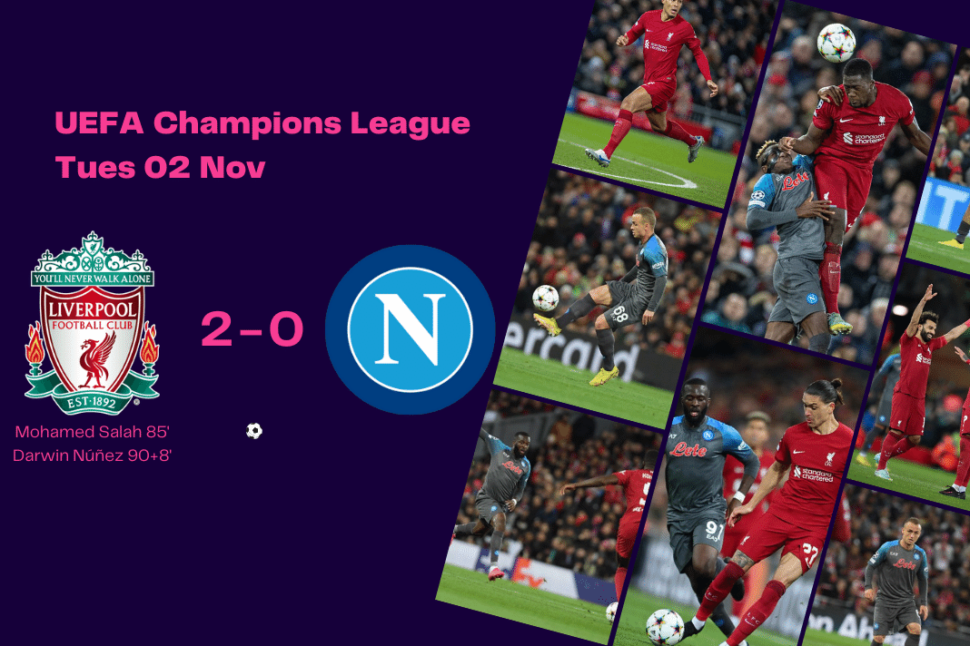 UEFA Champions League 2022/23: Liverpool vs Napoli - data viz, stats and insights