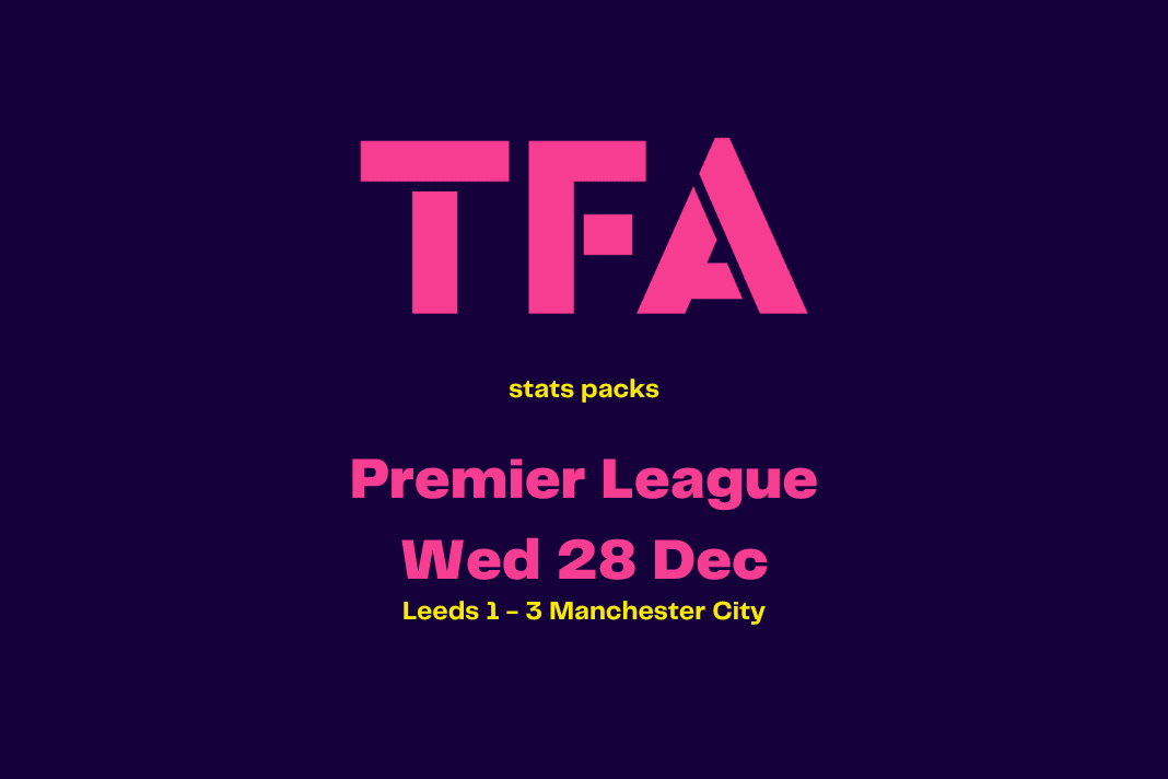 Premier League 2022/23: Leeds vs Manchester City - data viz, stats and insights