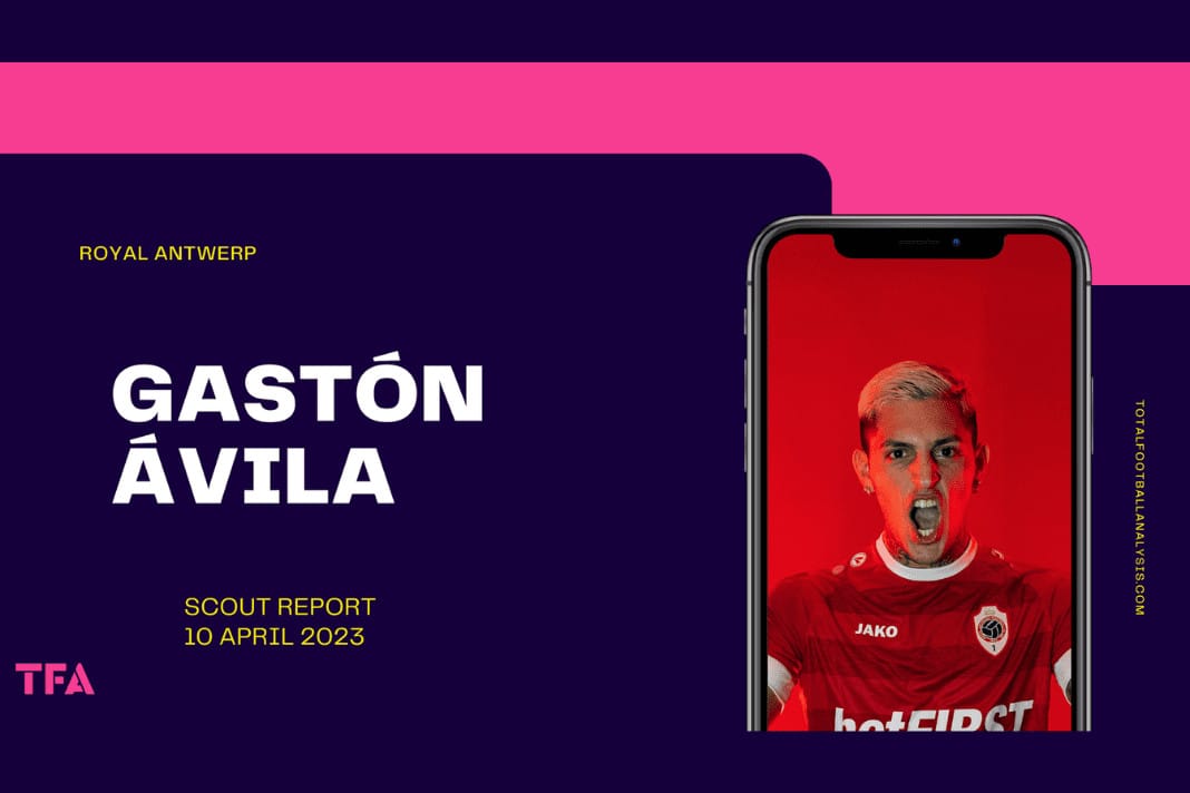 Gaston Avila Antwerp Ajax scout report