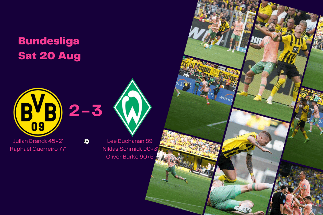 Bundesliga 2022/23: Borussia Dortmund vs Werder Bremen - data viz, stats and insights