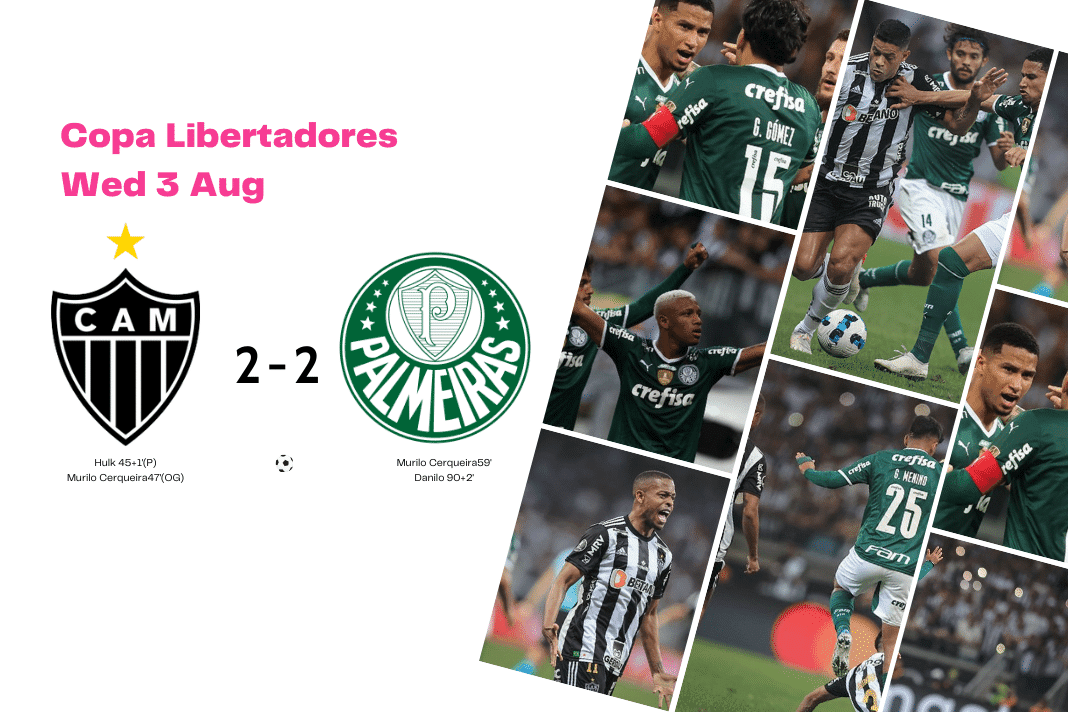 Copa Libertadores 2023: Atletico Mineiro vs Palmeiras - data viz, stats and insights