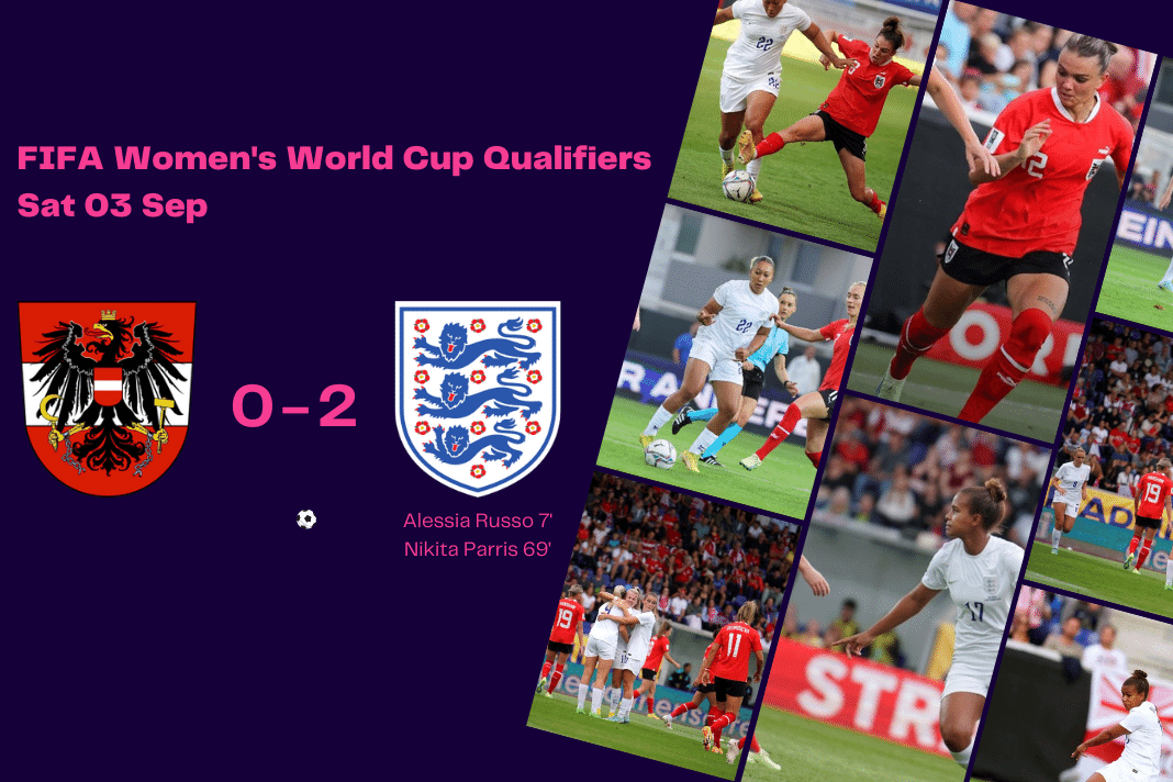 FIFA Women's World Cup Qualifiers: Austria vs England - data viz, stats and insights