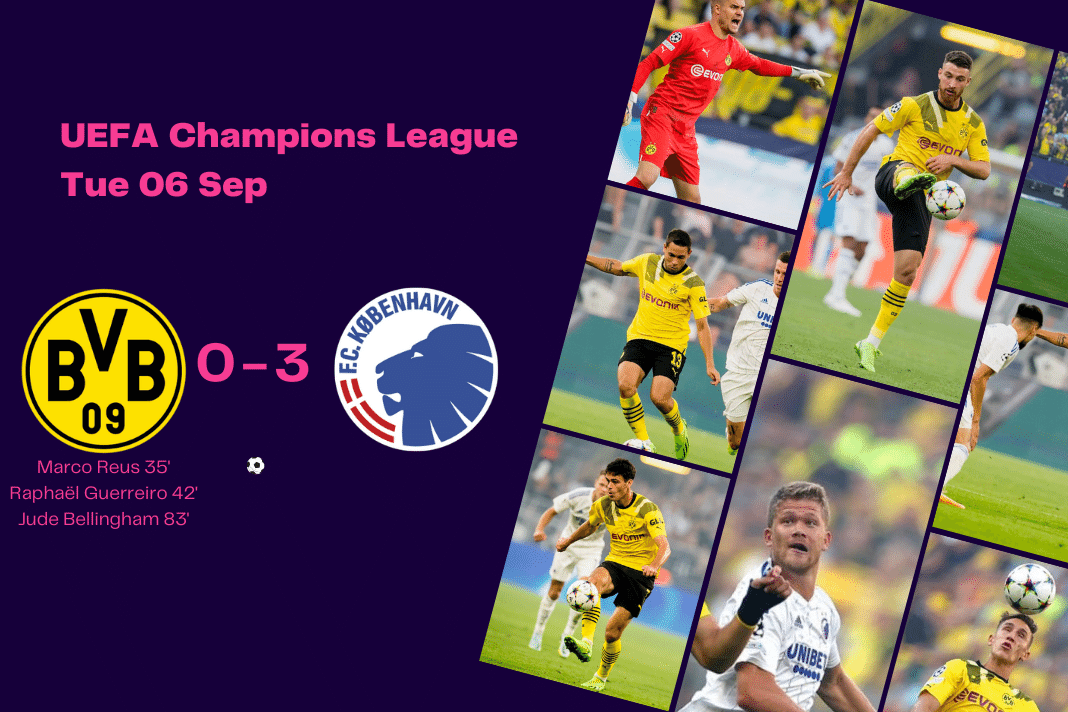 UEFA Champions League 2022/23: Borussia Dortmund vs Copenhagen - data viz, stats and insights