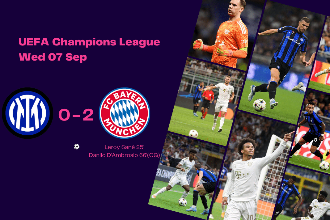 UEFA Champions League 2022/23: Inter vs Bayern - data viz, stats and insights