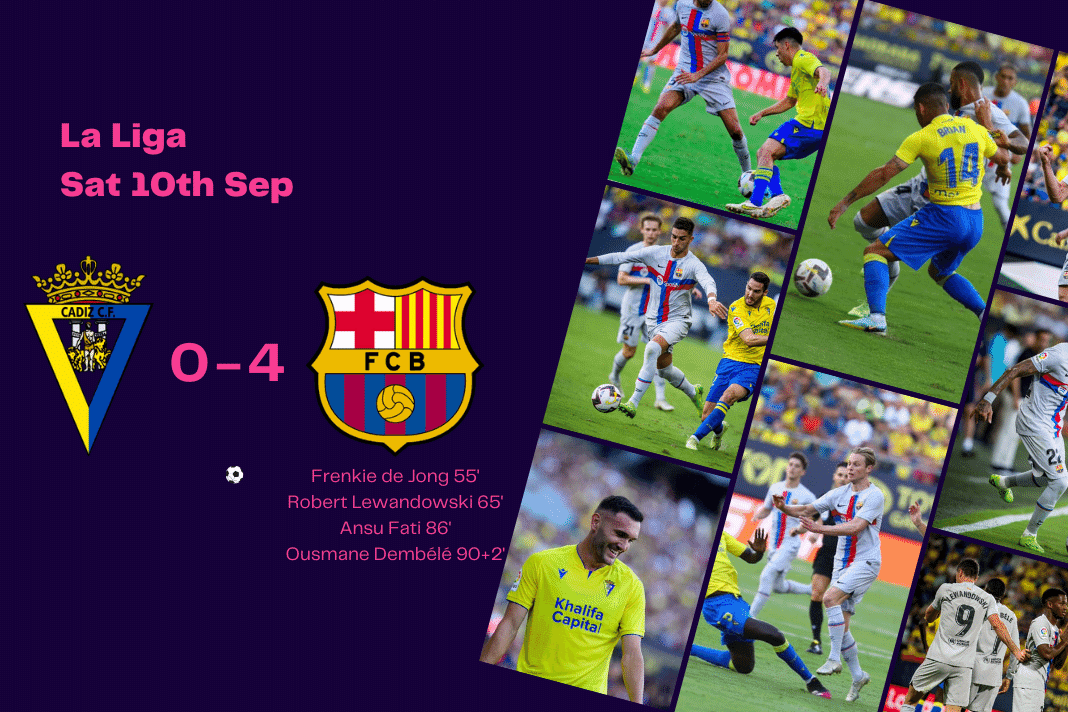 La Liga 2022/23: Cadiz vs Barcelona - data viz, stats and insights