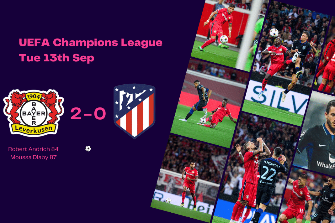 UEFA Champions League 2022/23: Bayer Leverkusen vs Atletico Madrid - data viz, stats and insights