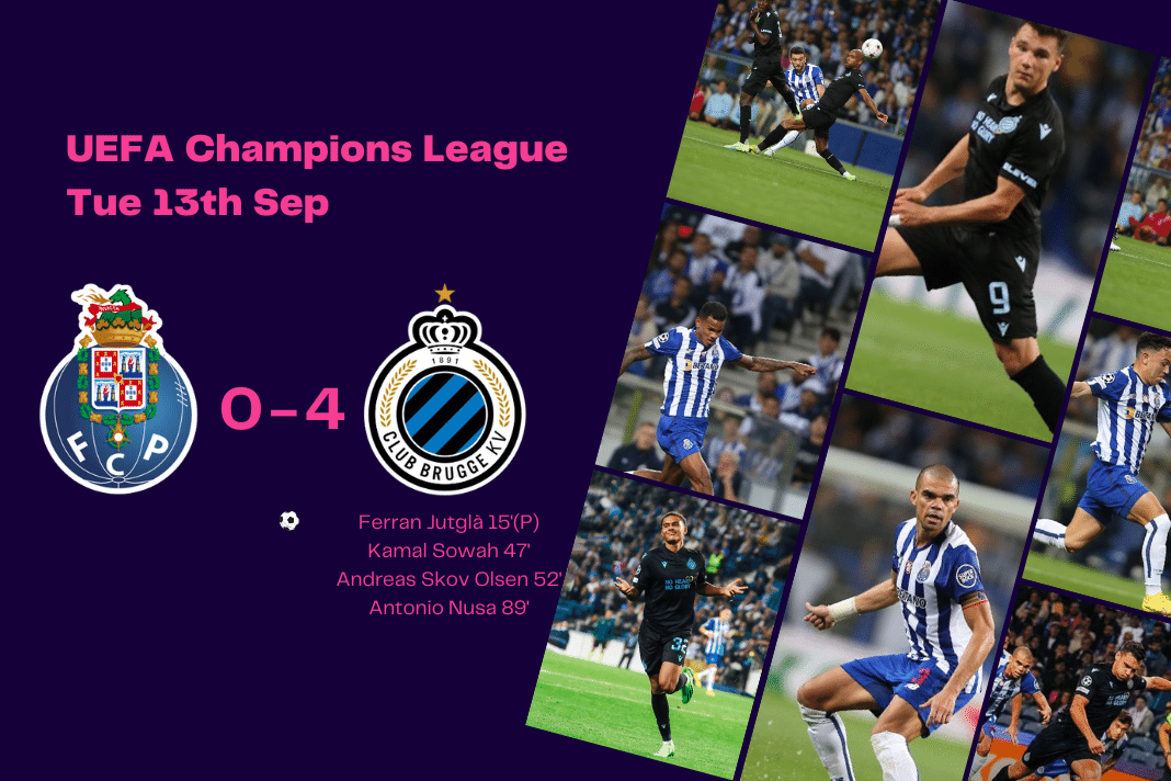 UEFA Champions League 2022/23: Porto vs Club Brugge - data viz, stats and insights