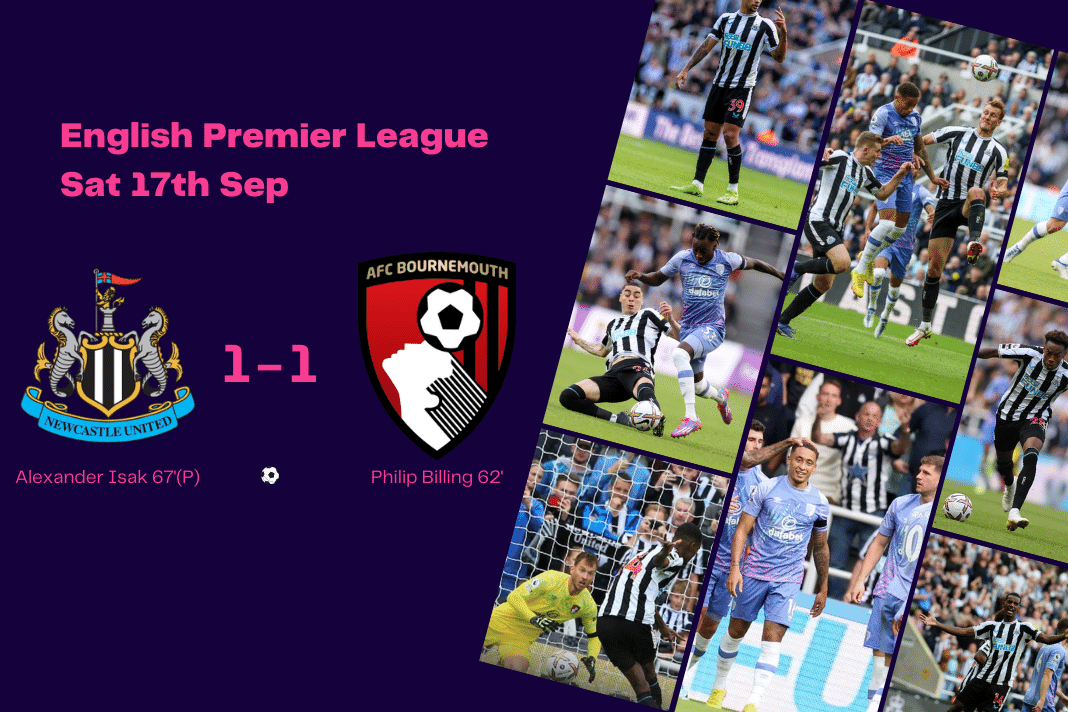 Premier League 2022/23: Newcastle vs Bournemouth - data viz, stats and insights