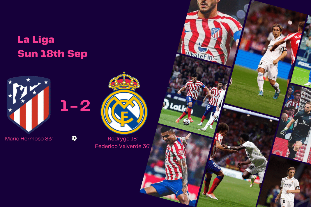 La Liga 2022/23: Atletico Madrid vs Real Madrid - data viz, stats and insights