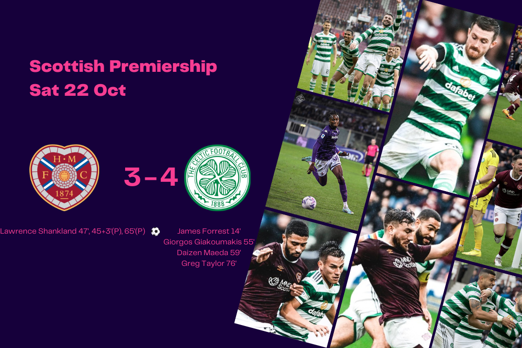 Scottish Premiership 2022/23: Hearts vs Celtic - data viz, stats and insights