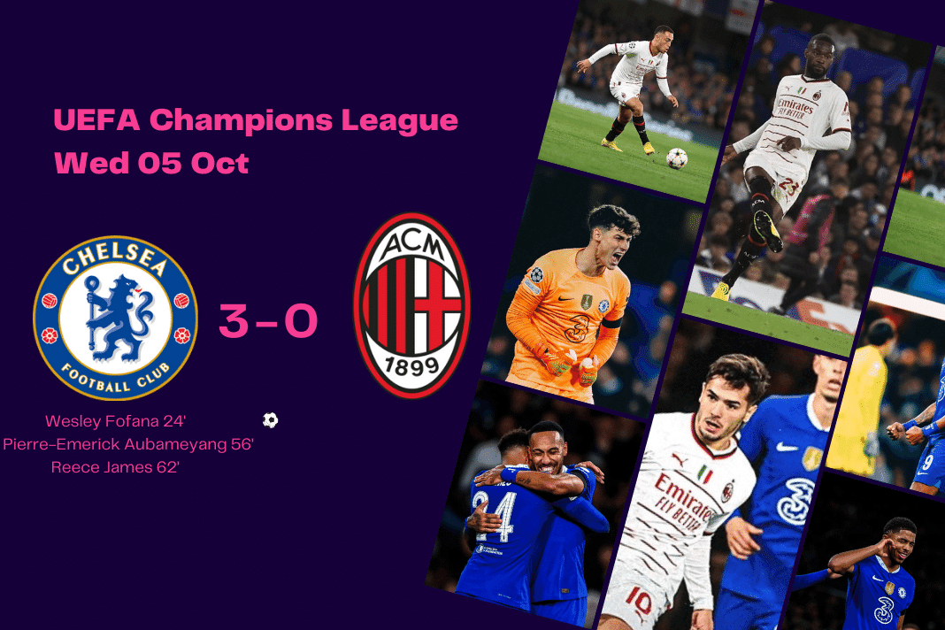 UEFA Champions League 2022/23: Chelsea vs AC Milan - data viz, stats and insights