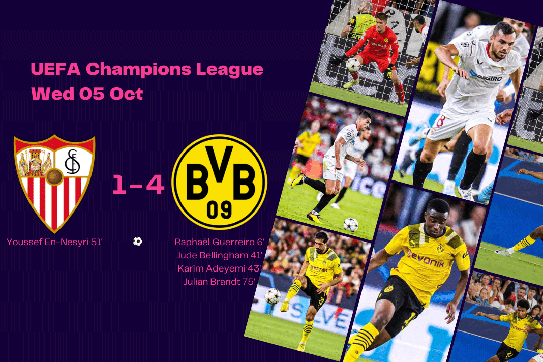 UEFA Champions League 2022/23: Sevilla vs Dortmund - data viz, stats and insights