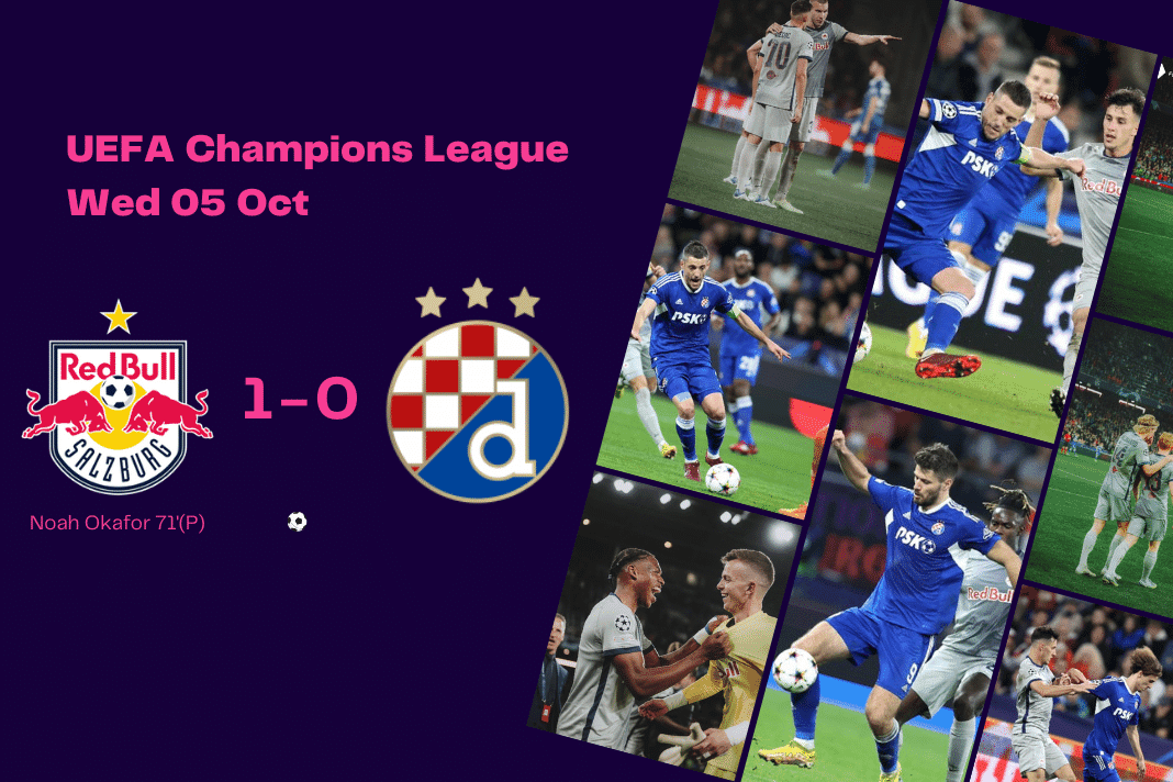 UEFA Champions League 2022/23: Salzburg vs Zagreb - data viz, stats and insights