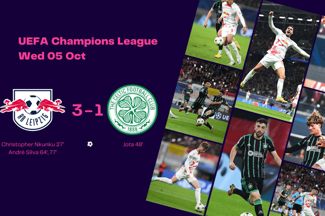 UEFA Champions League 2022/23: Leipzig vs Celtic - data viz, stats and insights