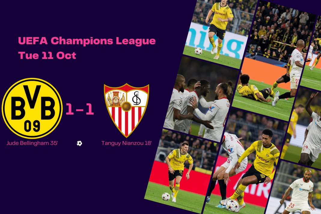 UEFA Champions League 2022/23: Dortmund vs Sevilla - data viz, stats and insights