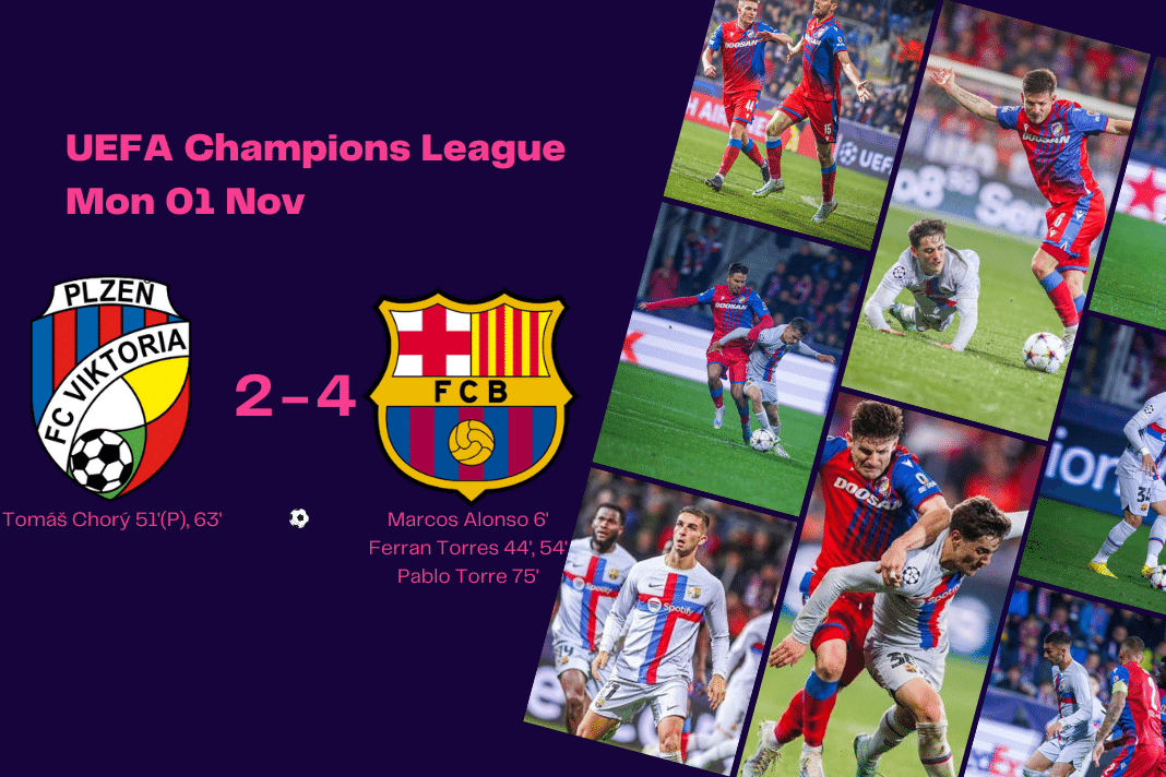 UEFA Champions League 2022/23: Plzen vs Barcelona - data viz, stats and insights