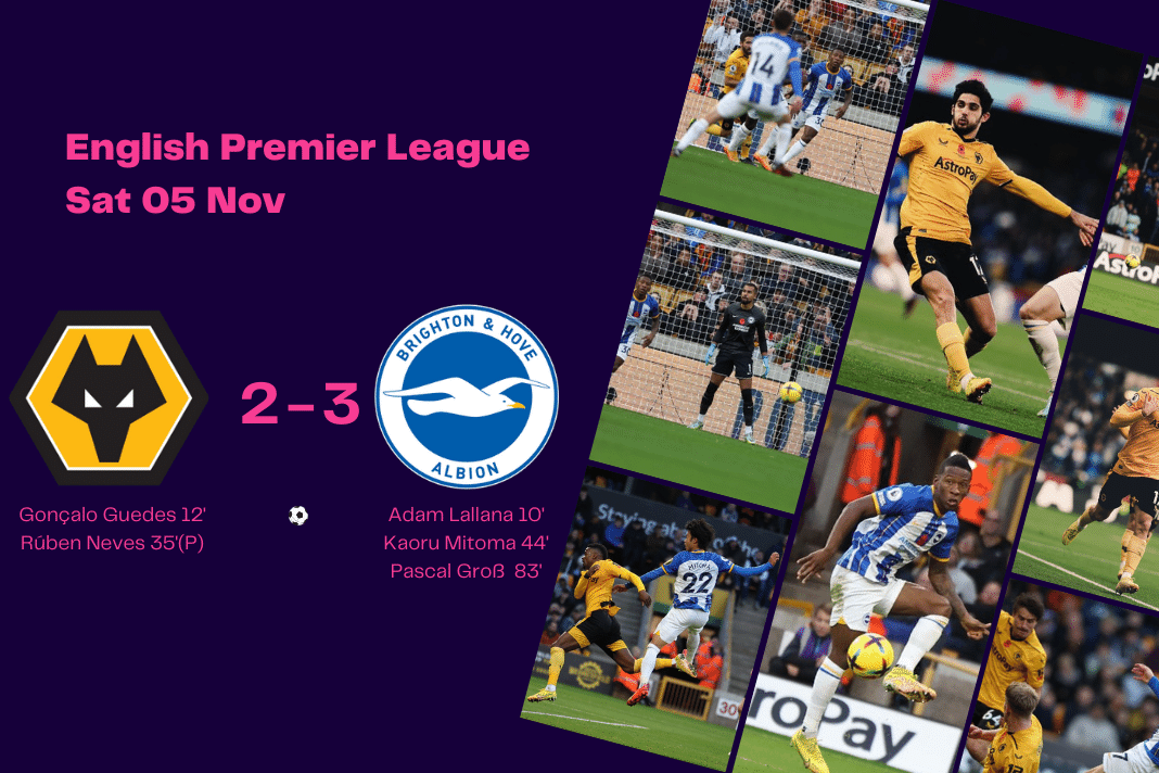 Premier League 2022/23: Wolves vs Brighton - data viz, stats and insights