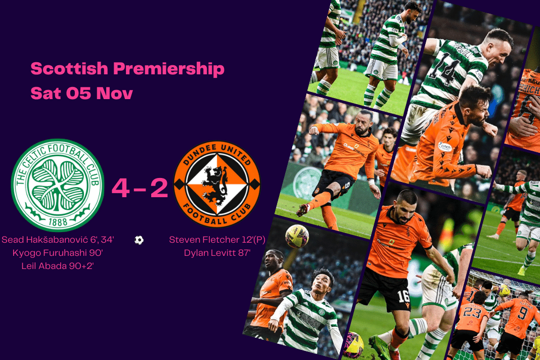 Scottish Premiership 2022/23: Celtic vs Dundee United - data viz, stats and insights