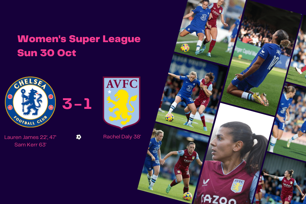 Women's Super League 2022/23: Chelsea vs Aston Villa - data viz, stats and insights