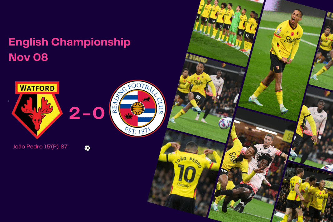 EFL Championship 2022/23: Watford vs Reading - data viz, stats and insights