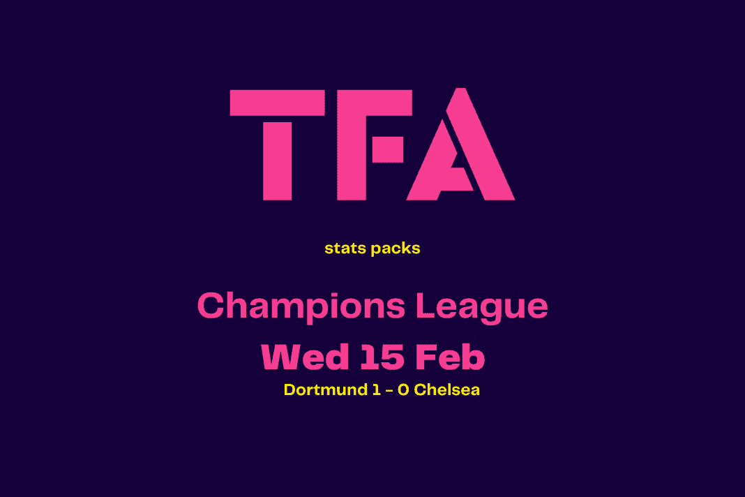 UEFA Champions League 2022/23: Dortmund vs Chelsea - data viz, stats and insights