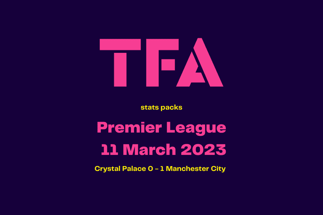 Premier League 2022/23: Crystal Palace vs Manchester City - data viz, stats and insights