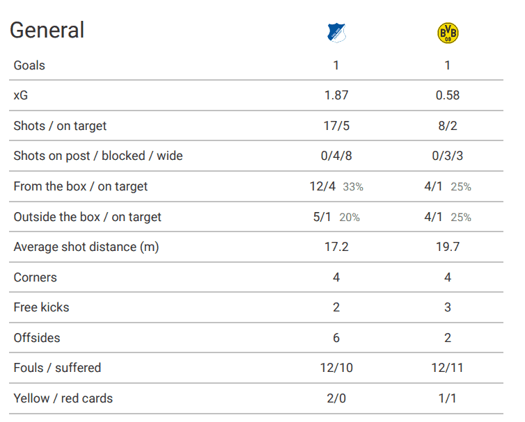 TSG Hoffenheim Borussia Dortmund Bundesliga Tactical Analysis