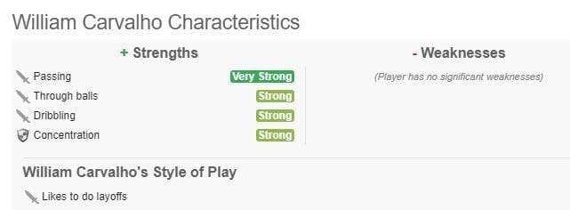 William Carvalho 2019/20 scout report tactical analysis tactics 1