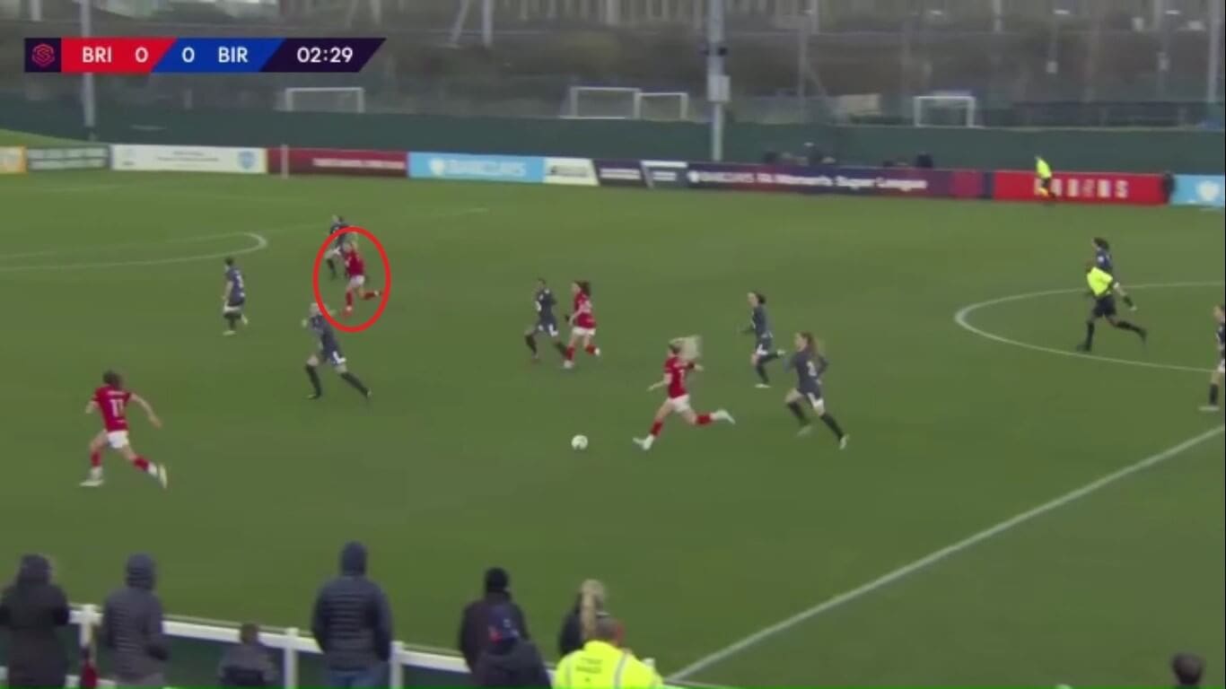 Ebony Salmon at Bristol City Women 2019/2020 - scout report - tactical analysis tactics