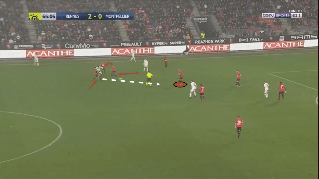 Steven Nzonzi at Rennes 2019/20 - scout report - tactical analysis tactics