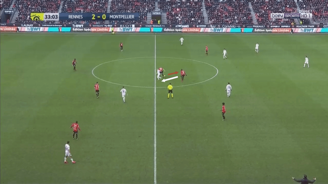 Steven Nzonzi at Rennes 2019/20 - scout report - tactical analysis tactics