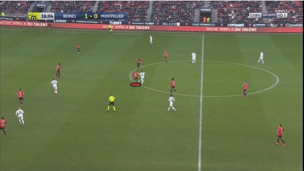 Steven Nzonzi at Rennes 2019/20 - scout report - tactical analysis tactics