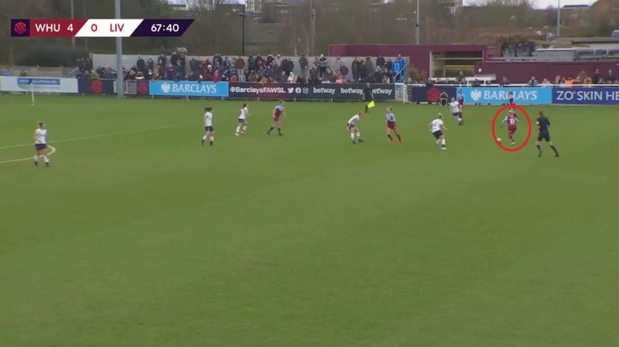 Julia Simic at West Ham United Women 2019/2020 - scout report - tactical analysis tactics