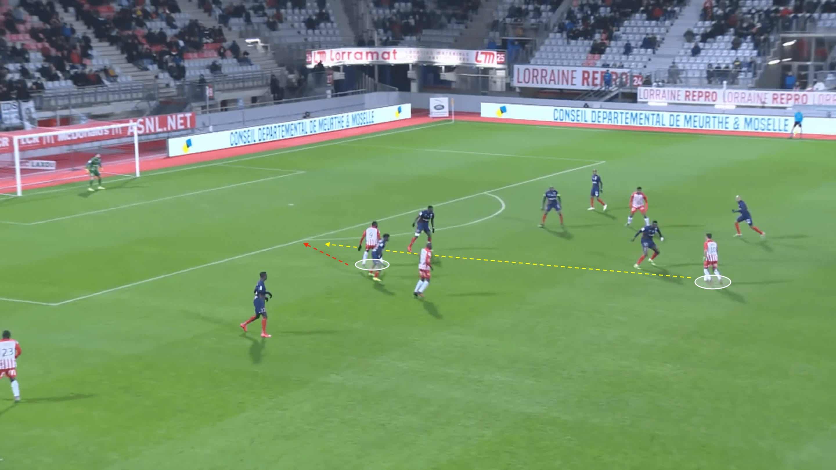 Amine Bassi at Nancy 2019/2020 - scout report- tactical analysis tactics