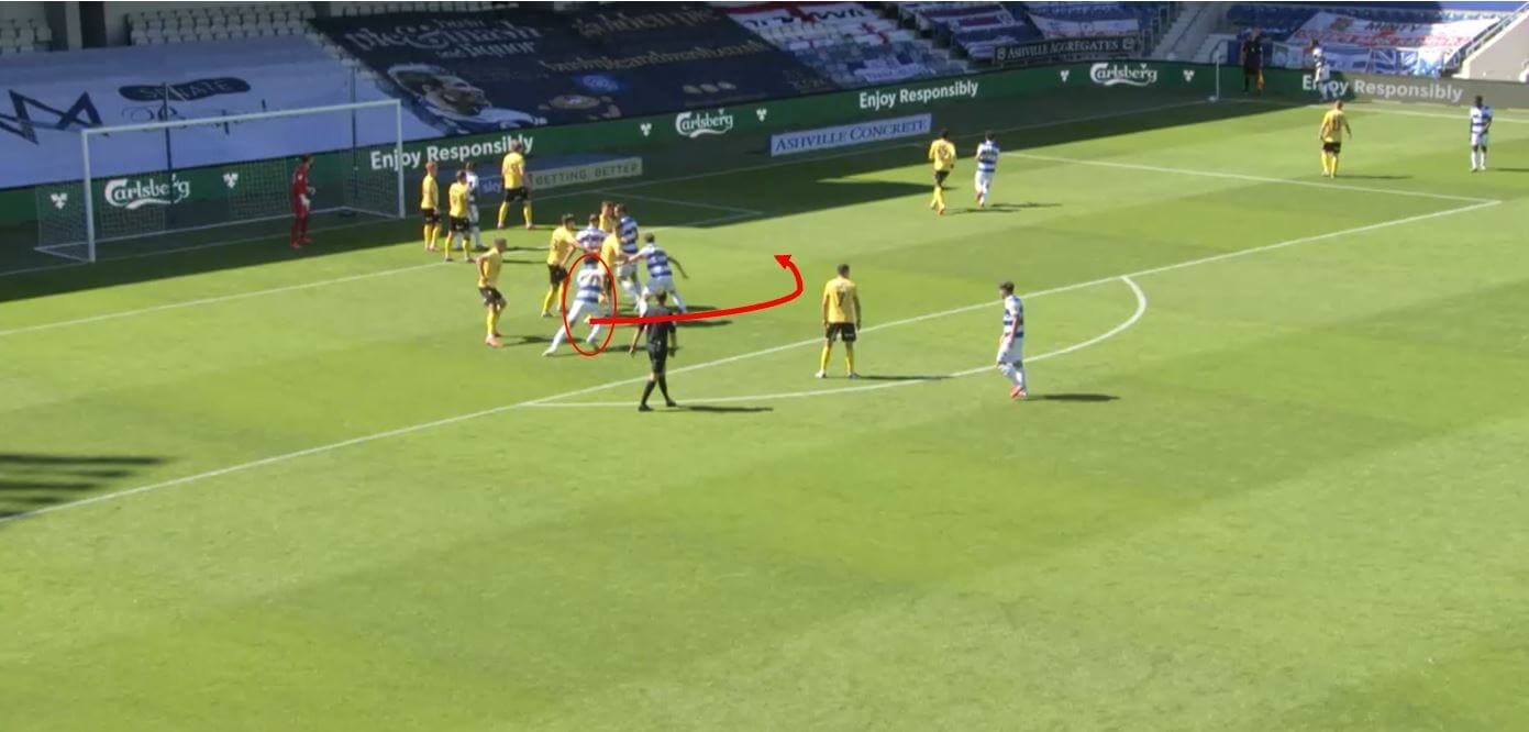 QPR's corner goal vs. Millwall set piece analysis