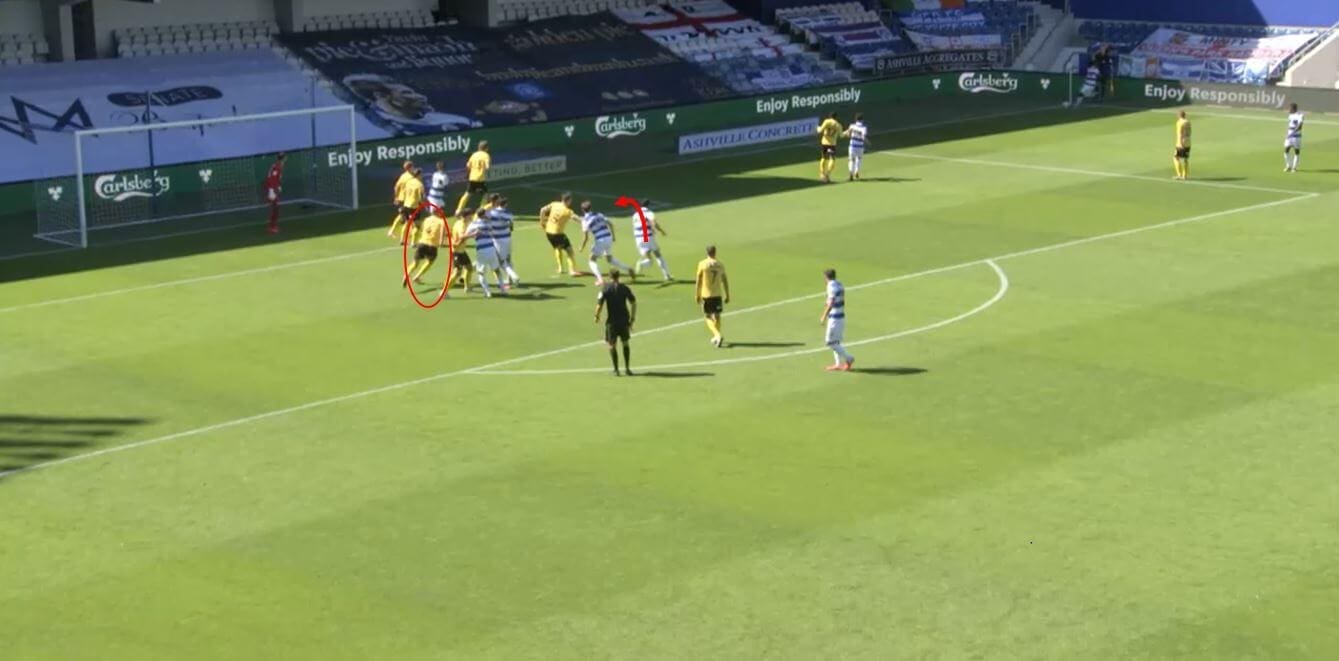 QPR's corner goal vs. Millwall set piece analysis