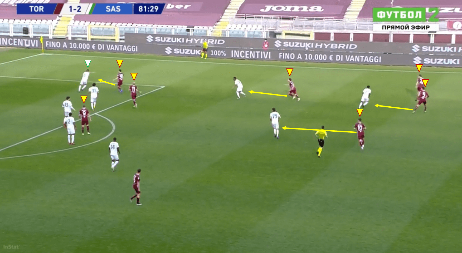 Torino tweaks: Four key tactical switches that saw them shock Sassuolo tactical analysis tactics