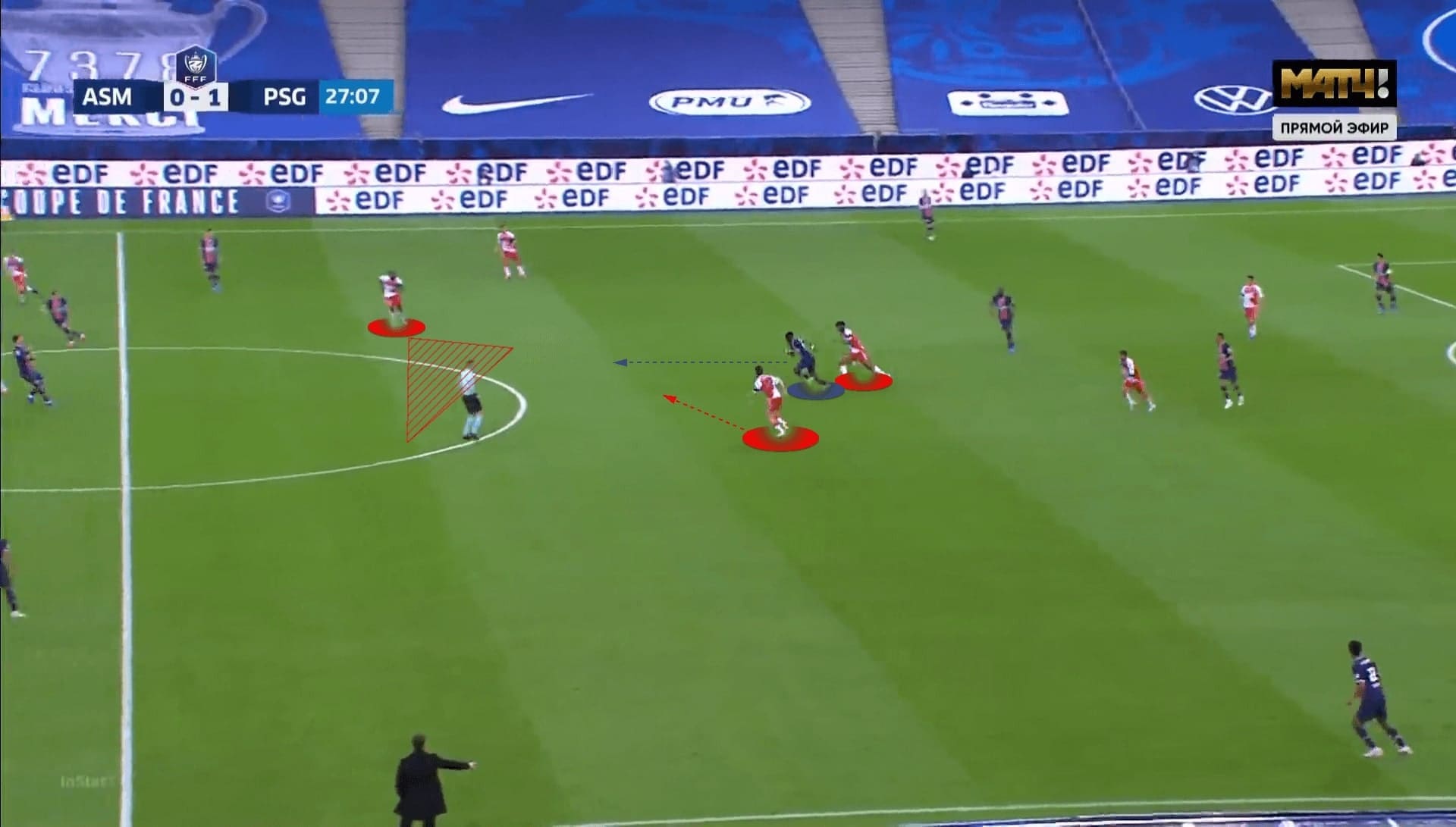 Coupe de France 2020/21: Monaco vs PSG - tactical analysis - tactics